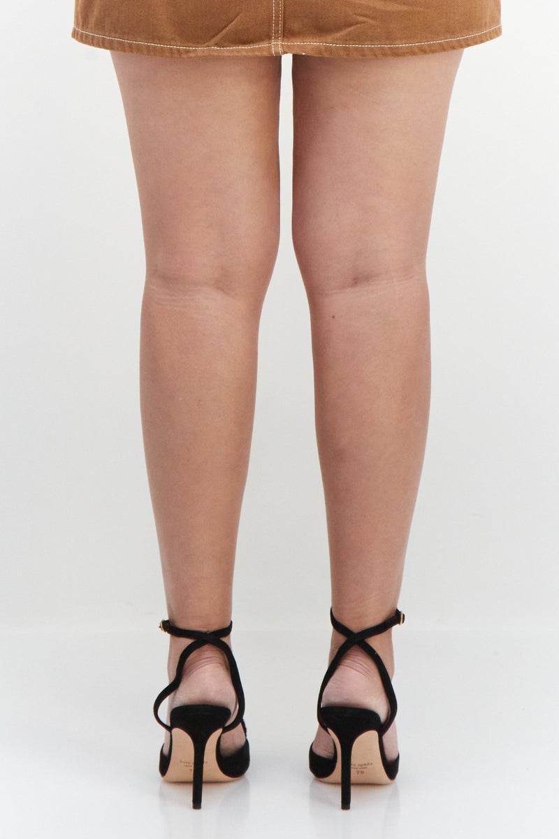 Kate Spade Women Board  Amour Pom Adjustable Buckle Pumps, Black/Maroon - Image 2